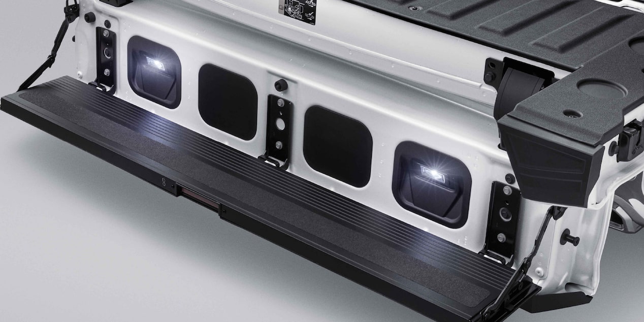 Iluminación para escalón de la puerta de caja