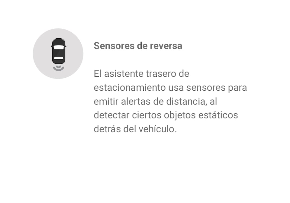ícono sensores de reversa