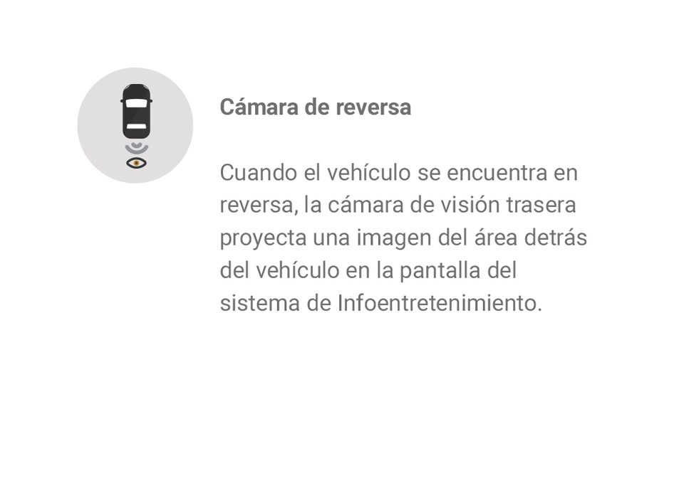 ícono cámara de reversa