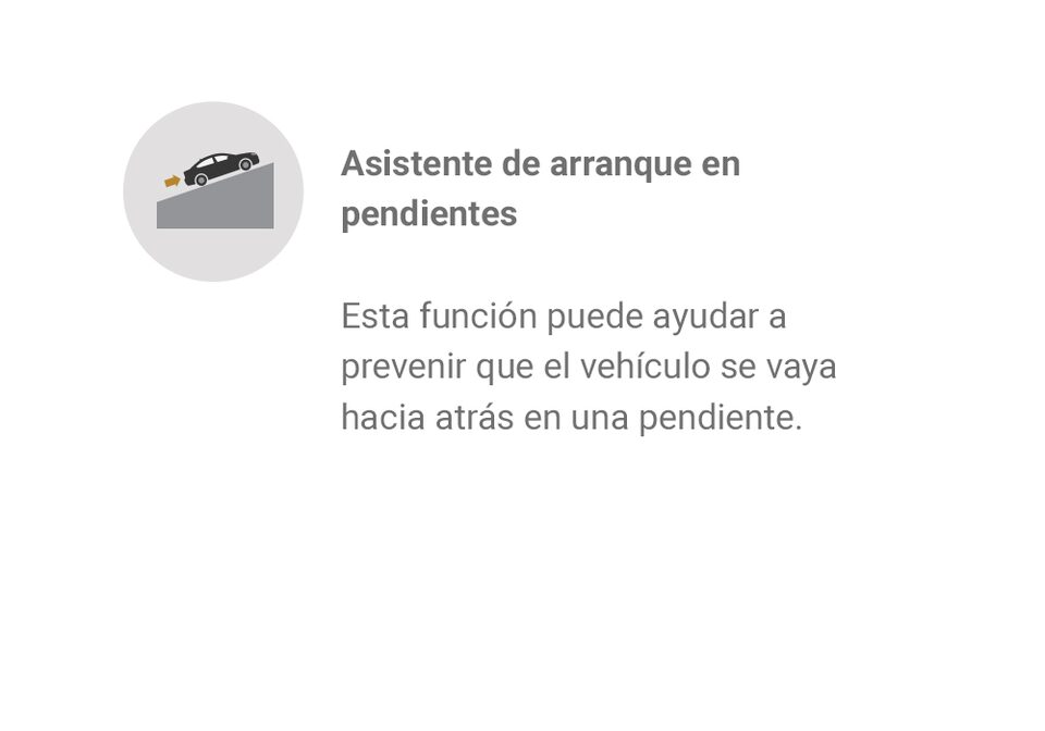 ícono asistente de arranque en pendientes