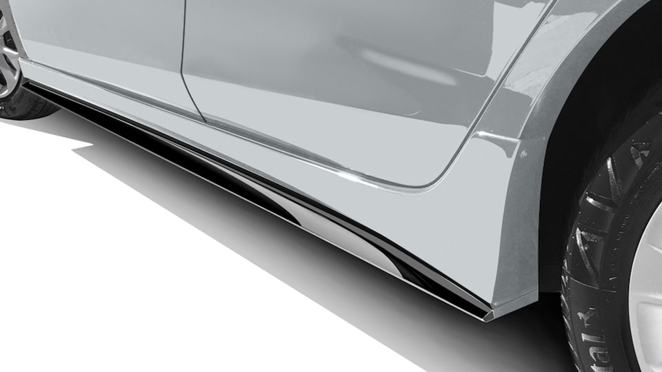 Faldones laterales, es parte del kit deportivo de accesorios para Chevrolet Onix 2023, sedán
