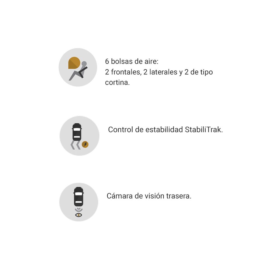 Imágenes de seguridad para el nuevo Chevrolet Aveo HB 2024