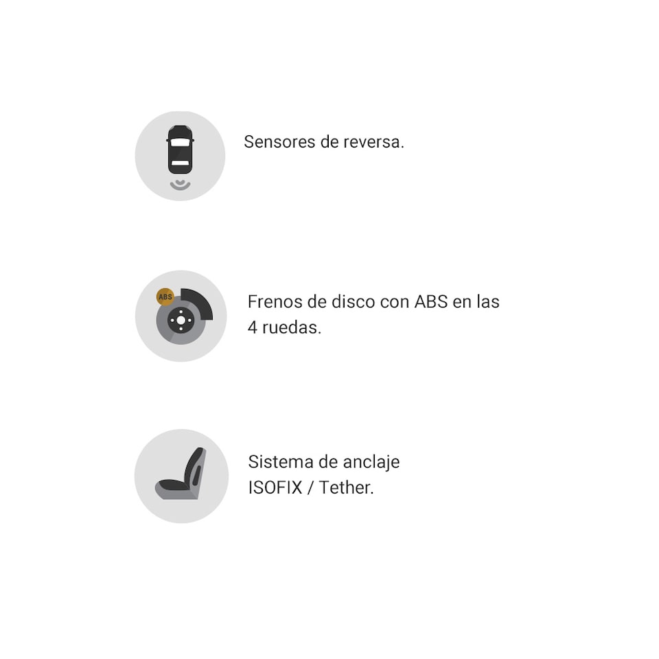 Imágenes de aspectos de seguridad para el nuevo Chevrolet Aveo HB 2024