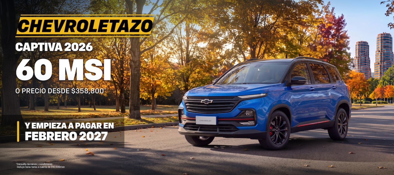 Sigue creciendo con la familia más grande de SUVs en México conoce la nueva Chevrolet Captiva ICE