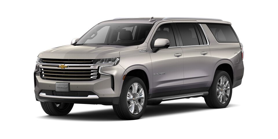 Chevrolet Suburban 2023 con faros LED en color marfil metálico