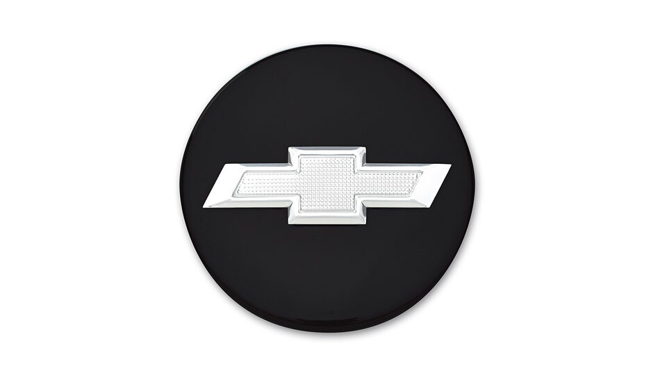 Adquiere el centro de rin en negro con emblema plateado para tu camioneta mediana, Chevrolet Blazer 2024