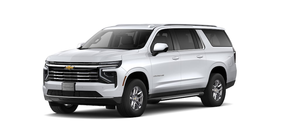 Chevrolet Suburban 2025 en color blanco con clúster de información de 11" y pantalla principal de 17.7 pulgadas