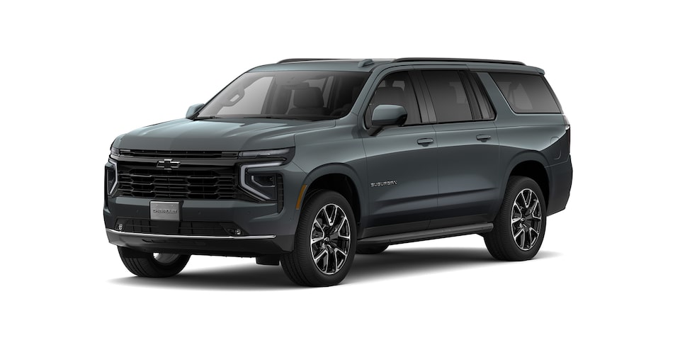 Nueva Chevrolet Suburban 2025 en color gris egeo con Pantalla táctil de 17.7 pulgadas con conectividad total