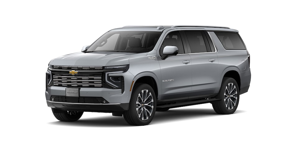 Nueva Chevrolet Suburban 2025 en color gris tiburón con Control crucero automático electrónico y Onstar 4G LTE