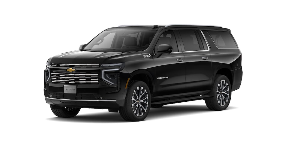 Chevrolet Suburban 2025 en color negro con nueva Pantalla táctil de 17.7 pulgadas con Google integrado