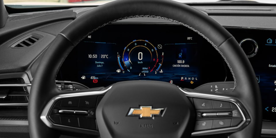 Volante calefactable de tu Nueva Chevrolet Traverse 2025, camioneta familiar 7 pasajeros, motor Turbo 2.5L