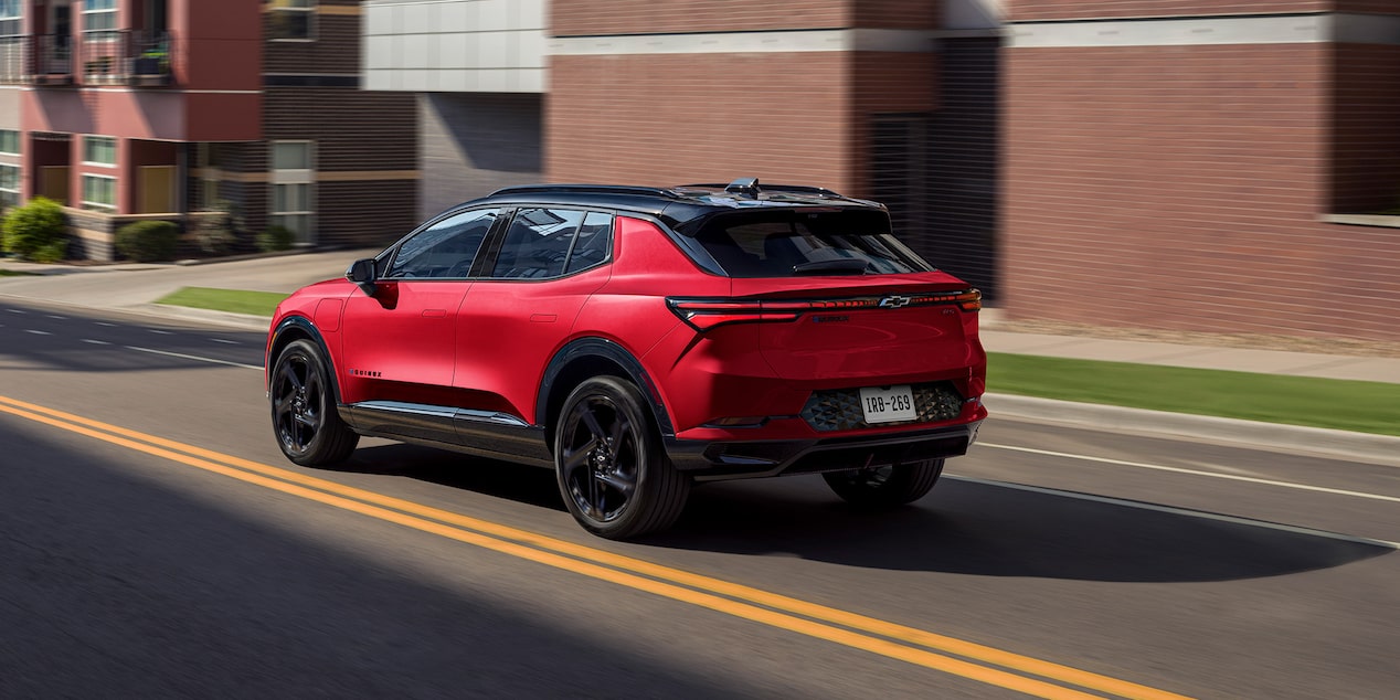 Nueva Chevrolet Equinox EV 2025 SUV eléctrica deportiva, imagen vista trasera
