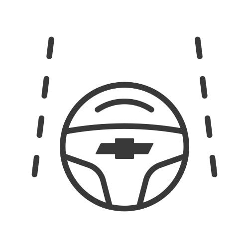 Ícono guía y asistencia avanzada de remolque Chevrolet Equinox EV 2025 SUV eléctrica deportiva
