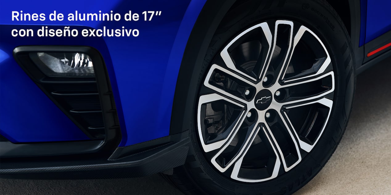 Nueva Chevrolet Groove. SUV con rines de aluminio de 17 pulgadas y diseño exclusivo