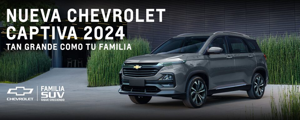 Chevrolet Captiva 2024, mejor camioneta SUV familiar con faros de halógeno, barras de techo y rines en aluminio de 18 pulgadas