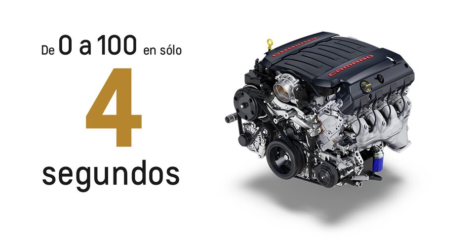 Motor V8 6.2 litros y 455 caballos de fuerza que va de 0 a 100 en sólo 4 segundos