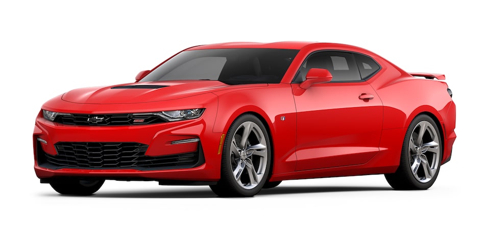 Chevrolet Camaro Coupé 2023, auto deportivo en color Red Hot