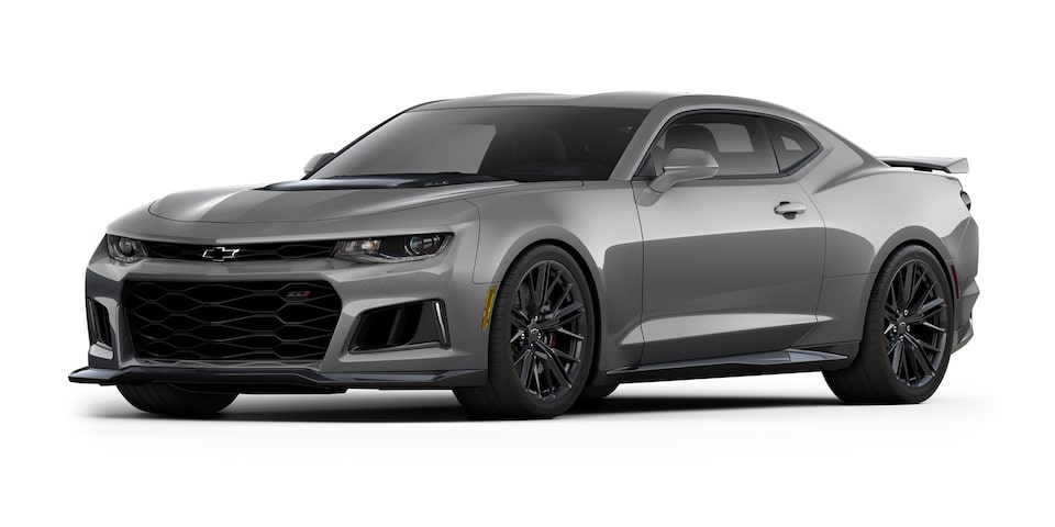 Chevrolet Camaro ZL1 2023, auto convertible en color Sharkskin