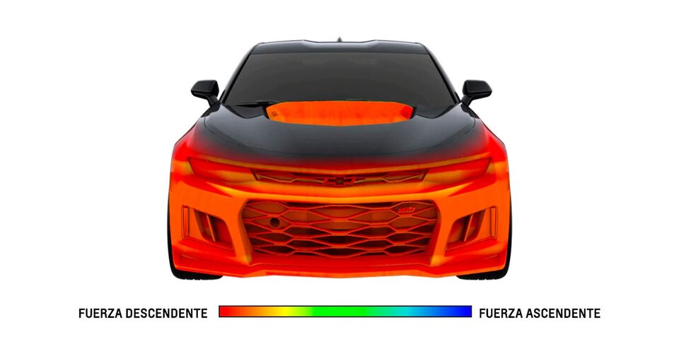 Emblema ahuecado en la parrilla, para lograr un máximo flujo de aire y desempeño para Chevrolet Camaro ZL1 2023, convertible