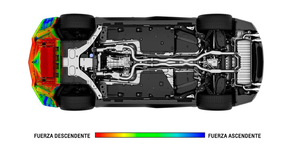Toma de aire frontal que ofrece fuerza descendente y ascendente a Chevrolet Camaro ZL1 2023, convertible