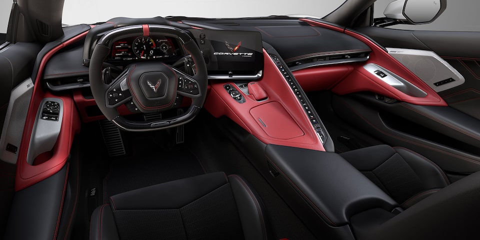Chevrolet Corvette Z06 2024 con interior jet black adrenaline gamuza
