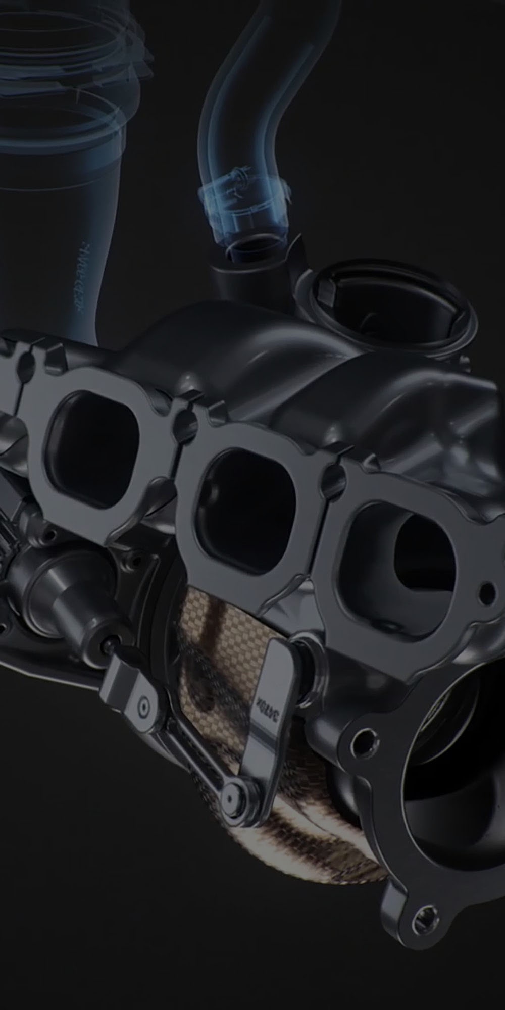 Sistema de dos turbocargadores del motor LT7 de Chevrolet Corvette ZR1 2026, diseñado para entregar potencia implacable y respuesta rápida.