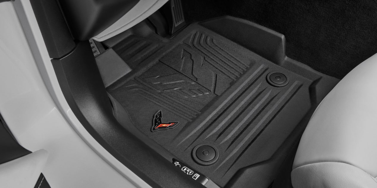 Tapete de vinil con emblema de banderas Corvette