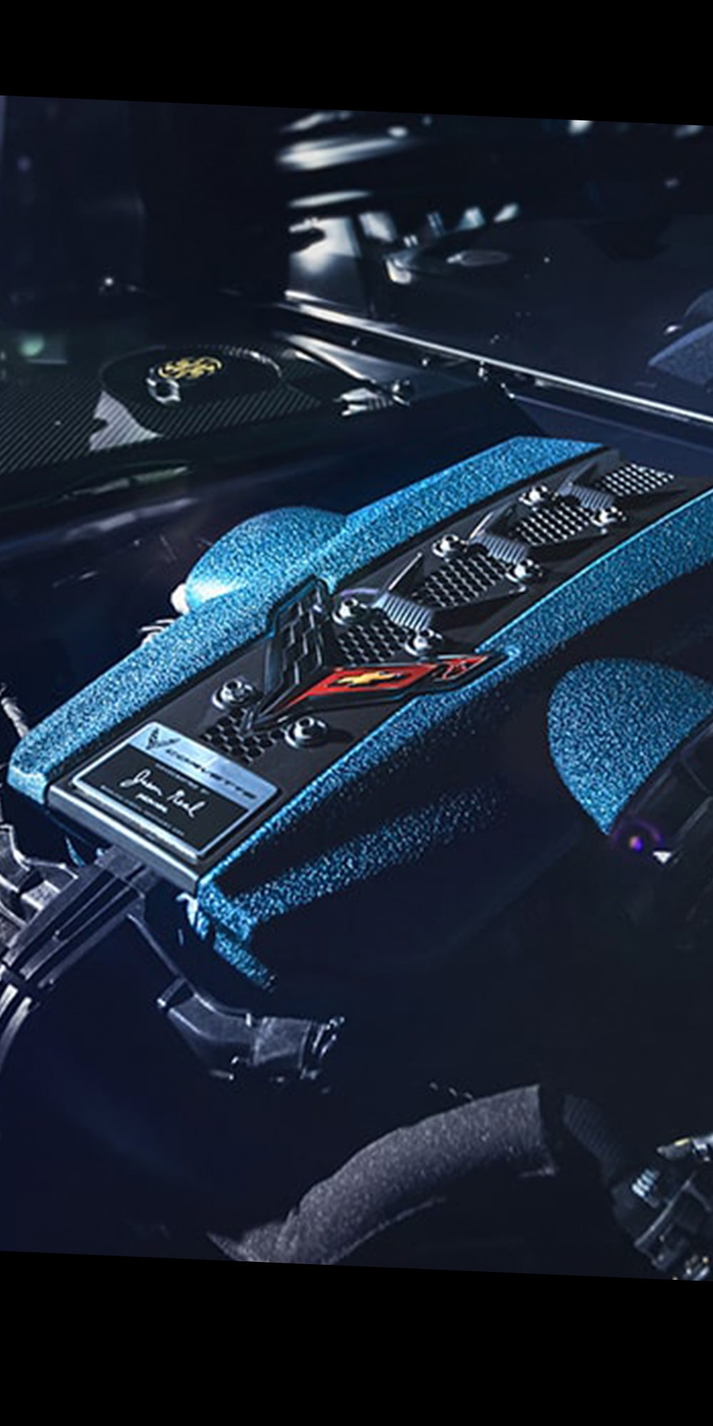 Corvette ZR1X en estudio mostrando diseño exterior aerodinámico y deportivo