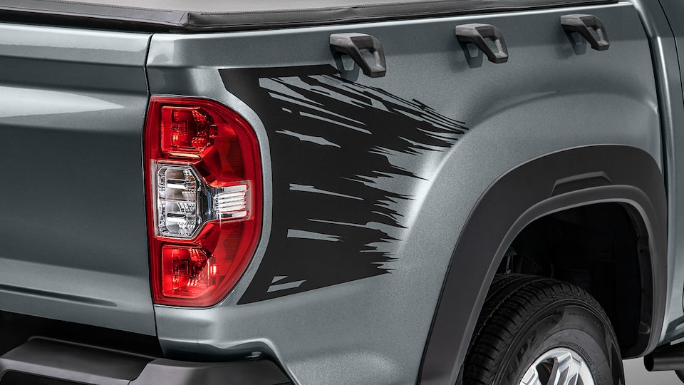 Calcomanía de caja es parte del kit adventure para Chevrolet S10 Max 2023, camioneta pickup 4 cilindros