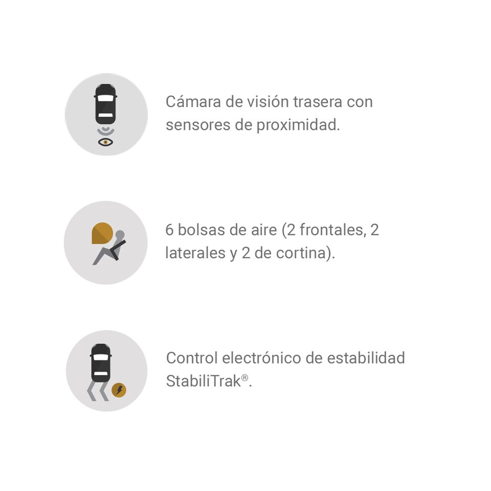 Íconos de seguridad para tu Chevrolet S10 Max 2023