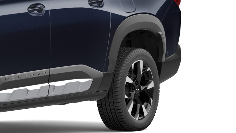 Fender flares para complementar el aspecto de los neumáticos de tu pickup compacta Chevrolet Montana 2024