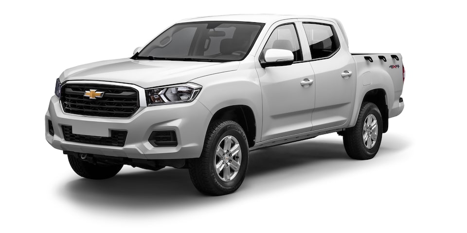 Camioneta pickup 4 cilindros en color blanco
