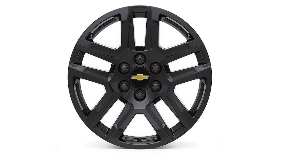 Rin en aluminio de 20 pulgadas en negro de 6 brazos para tu camioneta Chevrolet Silverado Turbo 2025