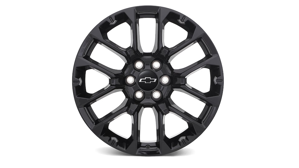 Rin en aluminio de 22 pulgadas en negro con 6 brazos para tu camioneta Chevrolet Silverado Turbo 2025