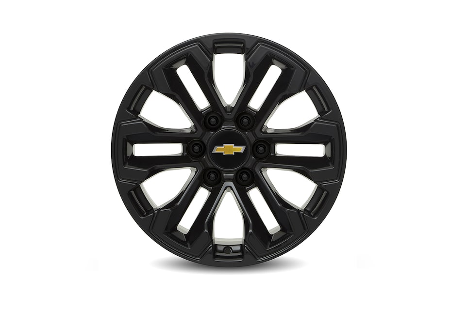 Rin de aluminio de 22 en negros de 6 brazos para Chevrolet Cheyenne ZR2 BISON 2025, camioneta pickup