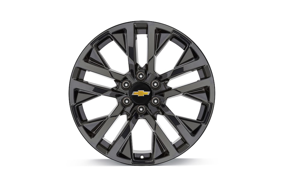 Rin de aluminio 5 brazos y 22 pulgadas en negro brillante para Chevrolet Cheyenne ZR2 BISON 2025, camioneta pickup