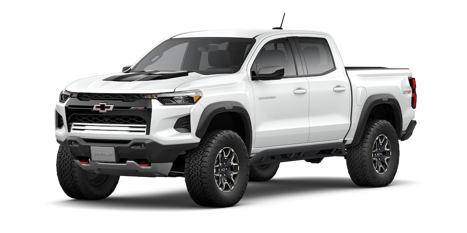 Camioneta todoterreno 4x4 Chevrolet Colorado ZR2 2025 en color blanco