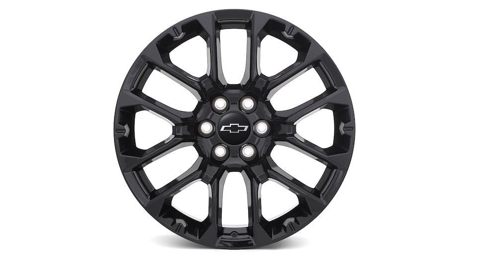 Rin en aluminio de 20 pulgadas en color negro con 6 brazos para tu camioneta Chevrolet Silverado Turbo 2025