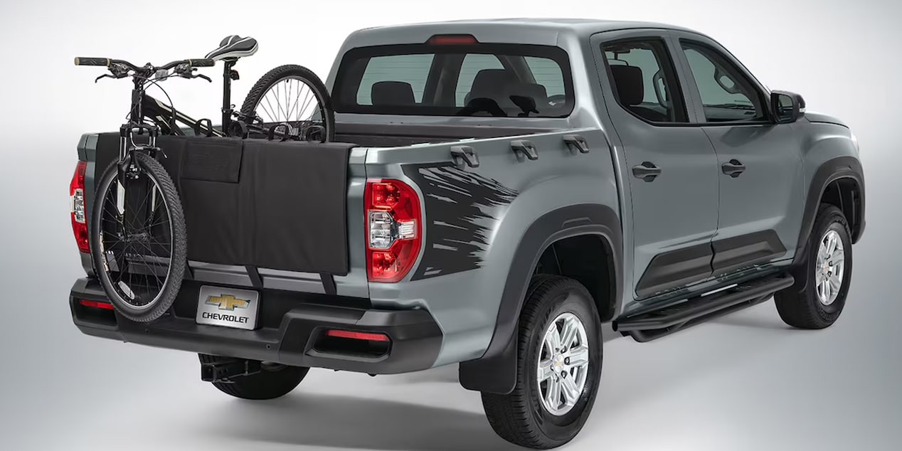 portabicicletas de batea. accesorio pickup chevrolet