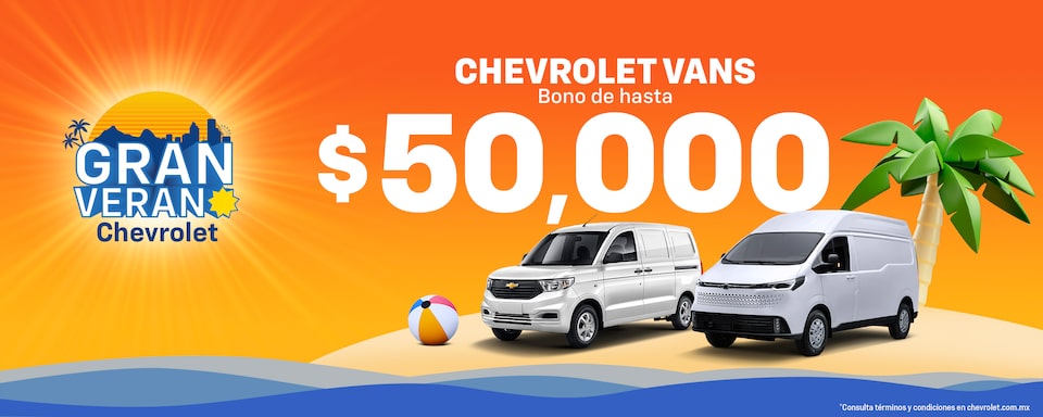 Vans y comerciales Chevrolet, promoción Gran Verano