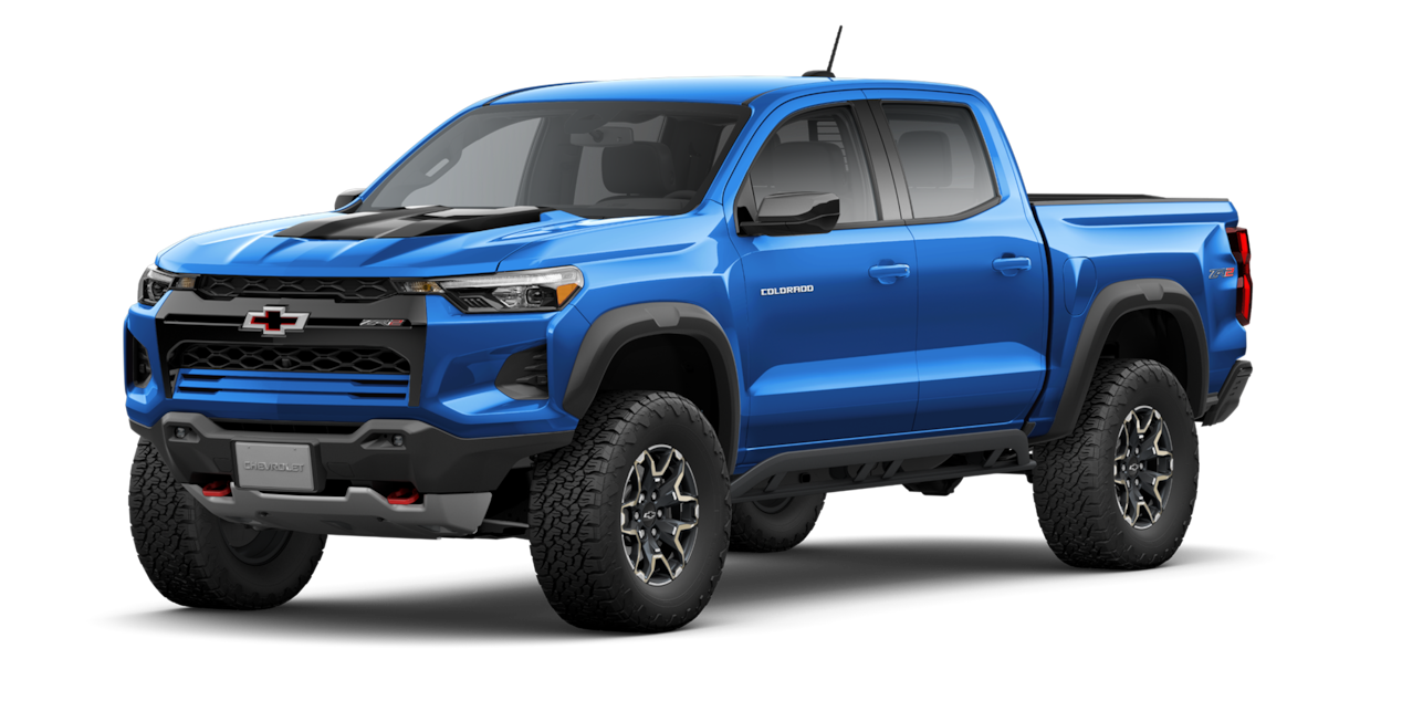Chevrolet Colorado en vista exterior sobre fondo blanco.