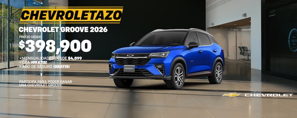 ¡Estrena con Chevroletazo hoy una Chevrolet Groove 2026!  aprovecha los bonos especiales, sin comisión por apertura y con hasta 1 año de seguro ¡gratis!