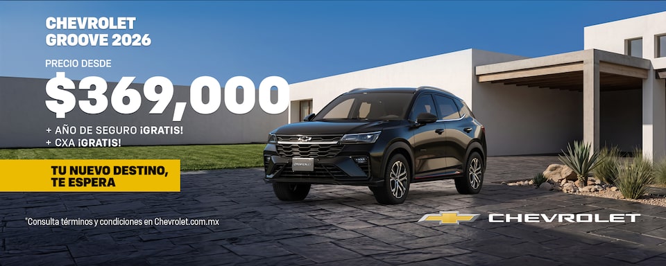 ¡Tu nuevo destino te espera con la Chevrolet Groove 2026! Aprovecha bonos especiales, sin comisión por apertura y hasta un año de seguro gratis.