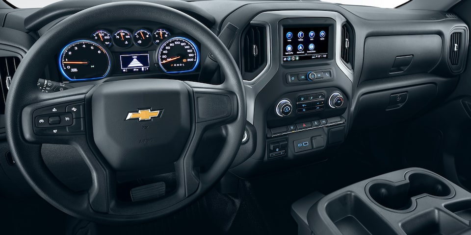 Diseño interior con mayor confort y estilo de la camioneta Chevrolet Silverado HD 3500 2025